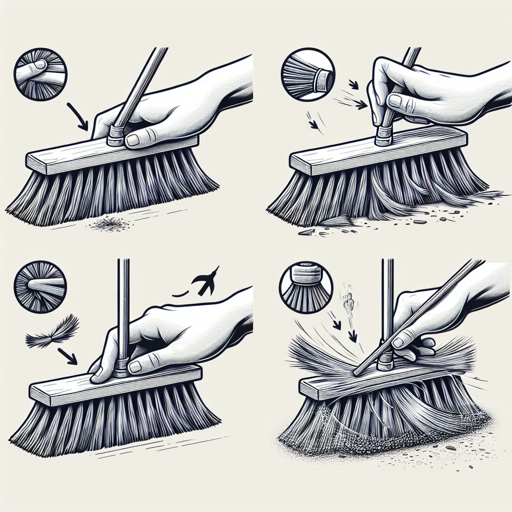 빗자루 털 제거법, 머리카락과 먼지 깔끔히 정리