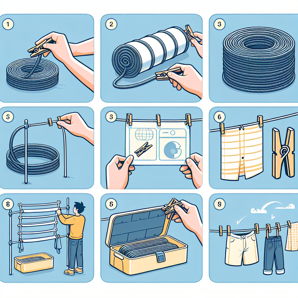 빨래줄 정리법, 엉킴 없이 보관하는 요령