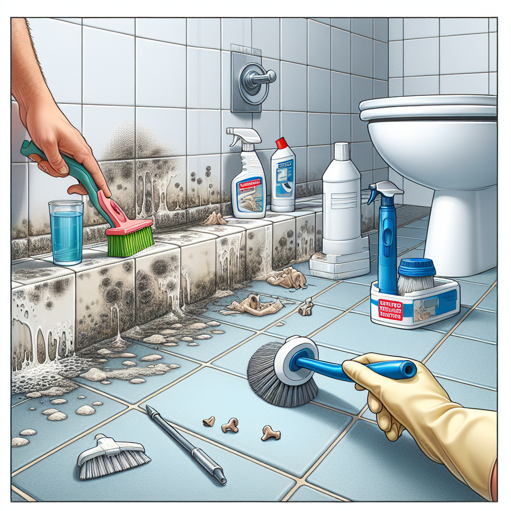 욕실 타일 곰팡이 제거, 하얗게 되살리는 방법