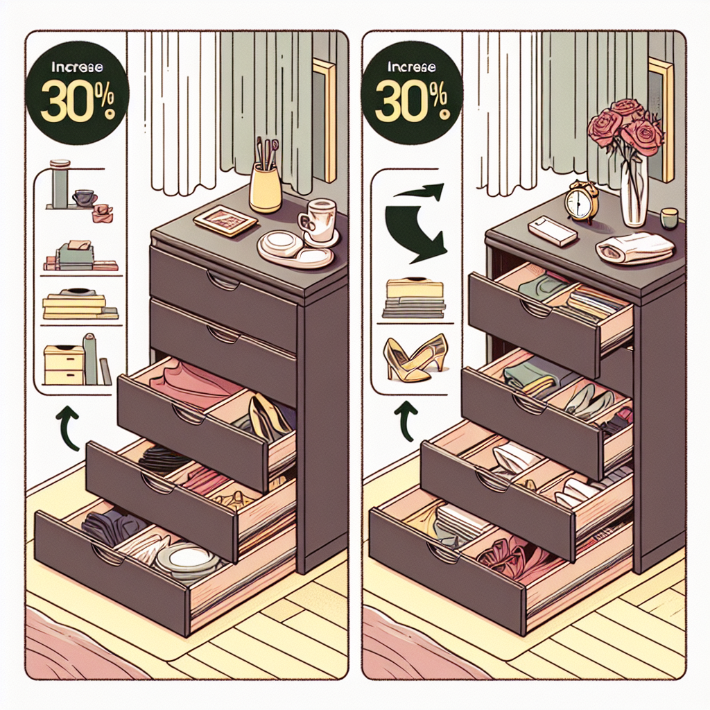 서랍 칸막이 활용, 공간 30% 늘어나는 방법