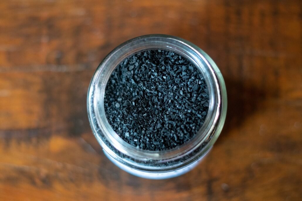 activated charcoal block placed on refrigerator shelf